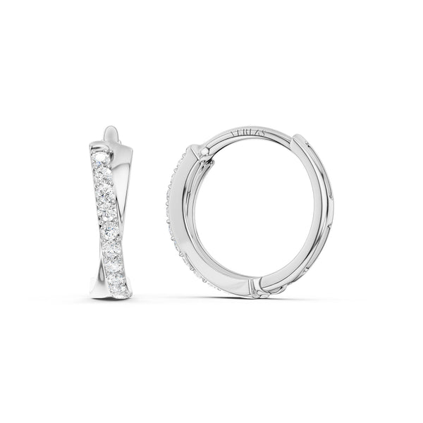 Twisted Huggie Hoop Earrings