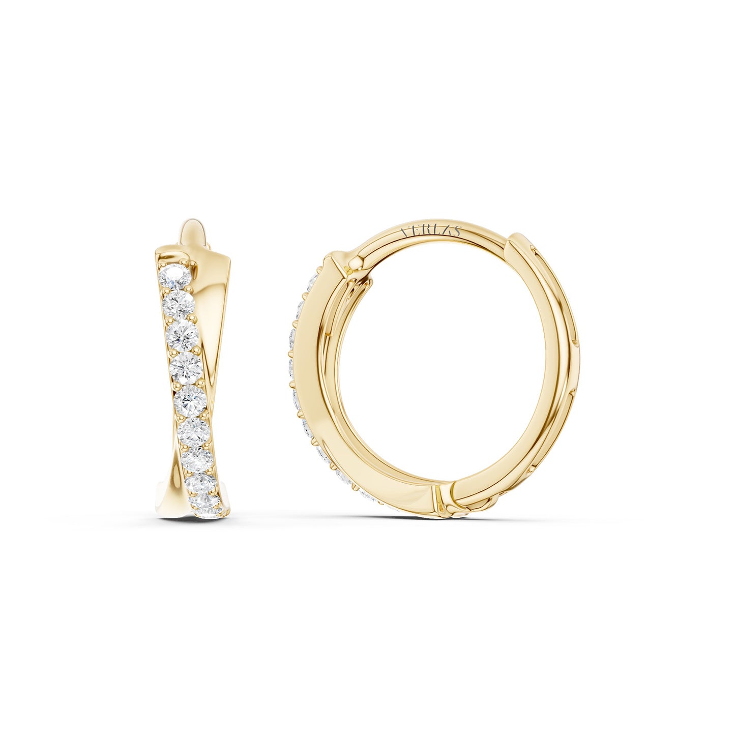 Twisted Huggie Hoop Earrings