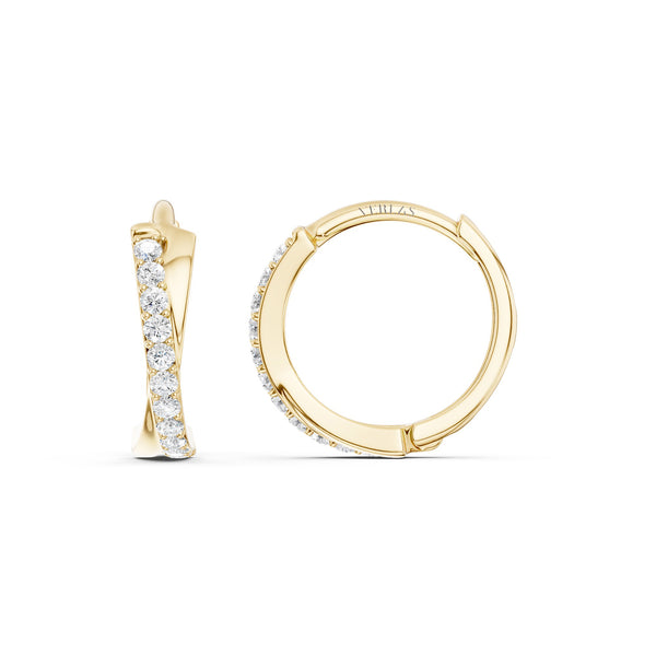 Twisted Huggie Hoop Earrings