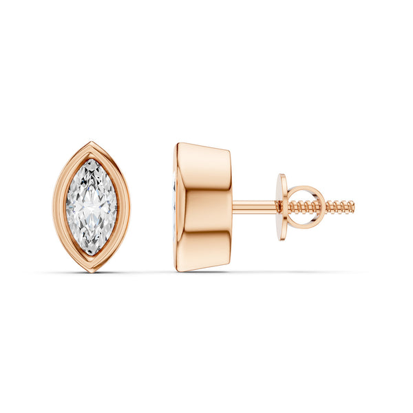 Marquise Bezel-Set Studs