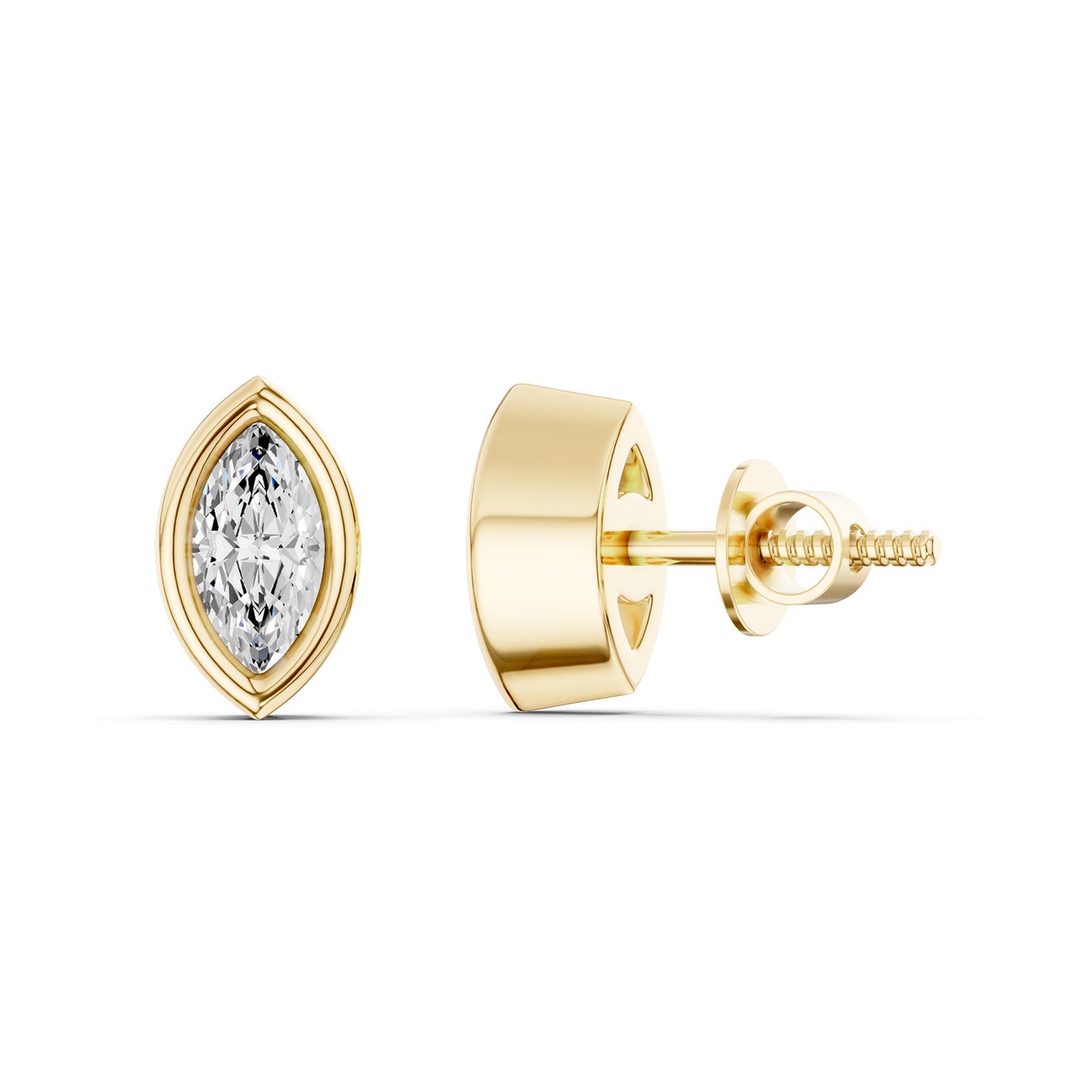 Marquise Bezel-Set Studs
