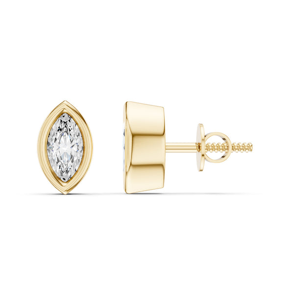 Marquise Bezel-Set Studs