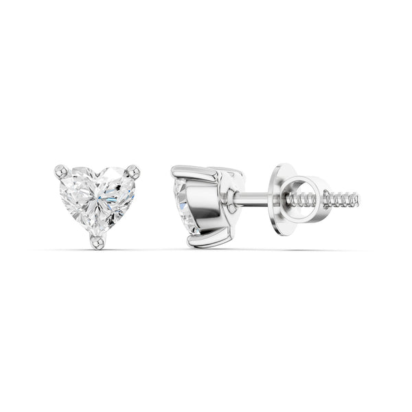 Heart Diamond Studs