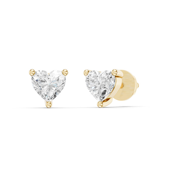 Heart Diamond Studs