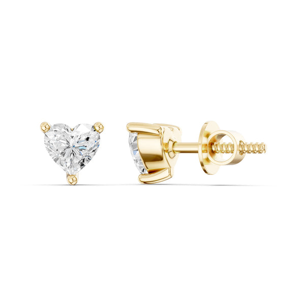 Heart Diamond Studs