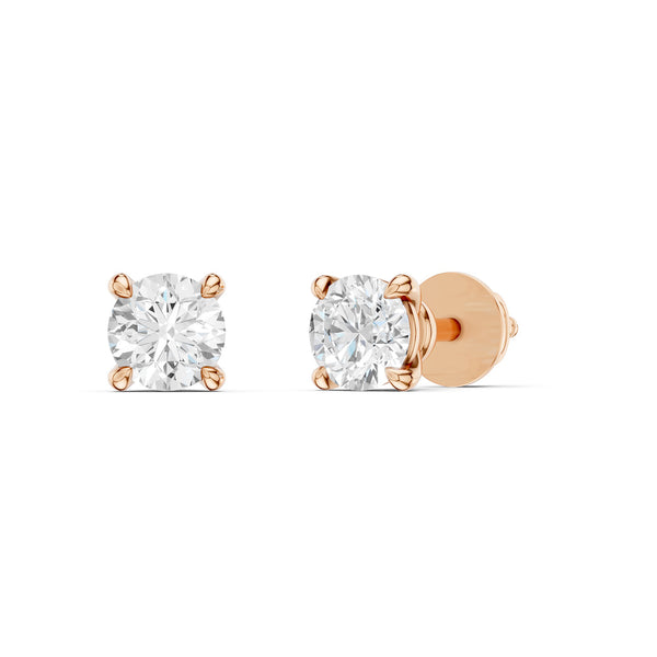 4-Prong Round-Cut Studs