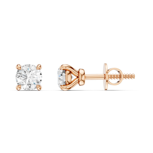 4-Prong Round-Cut Studs