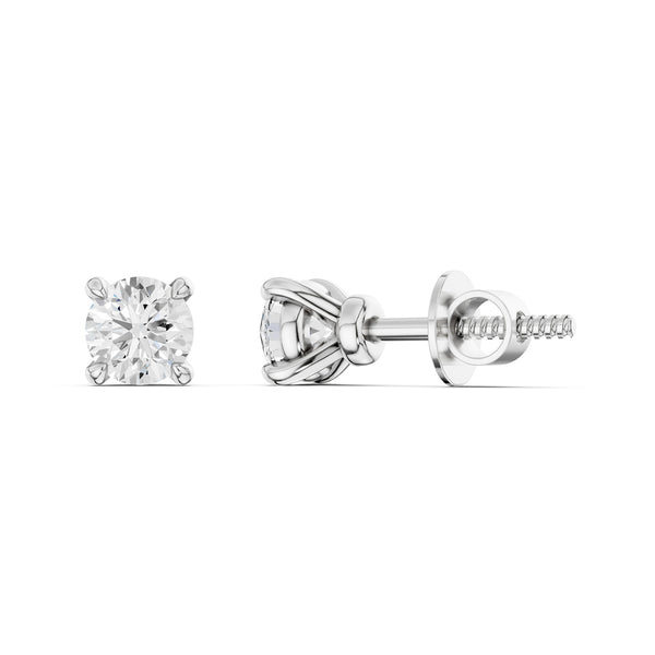4-Prong Round-Cut Studs