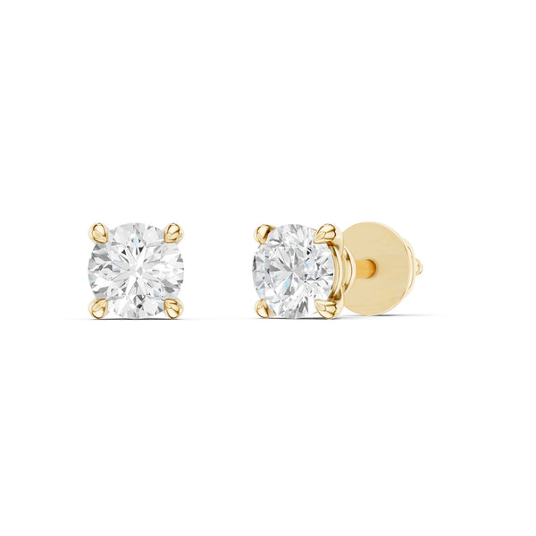 4-Prong Round-Cut Studs