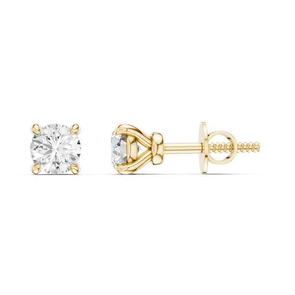 4-Prong Round-Cut Studs