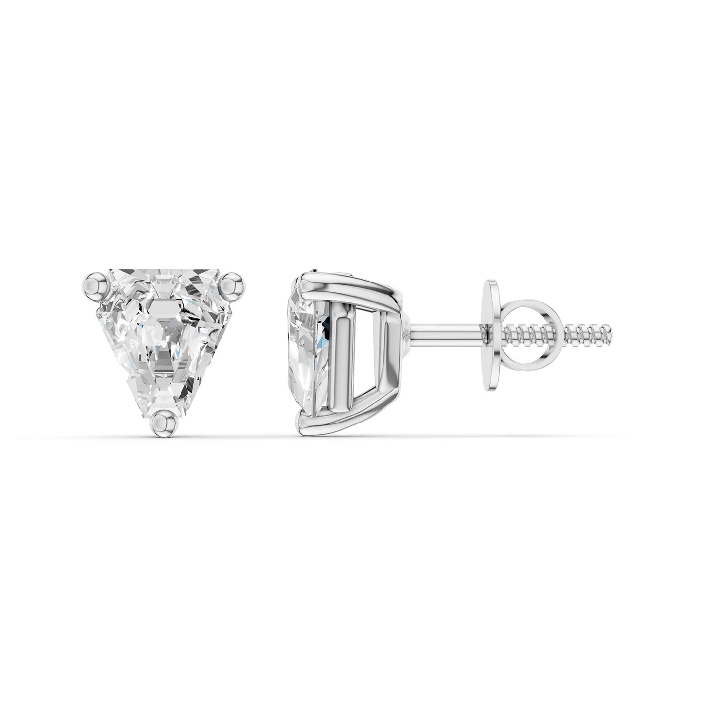 Trillion-Cut Diamond Studs