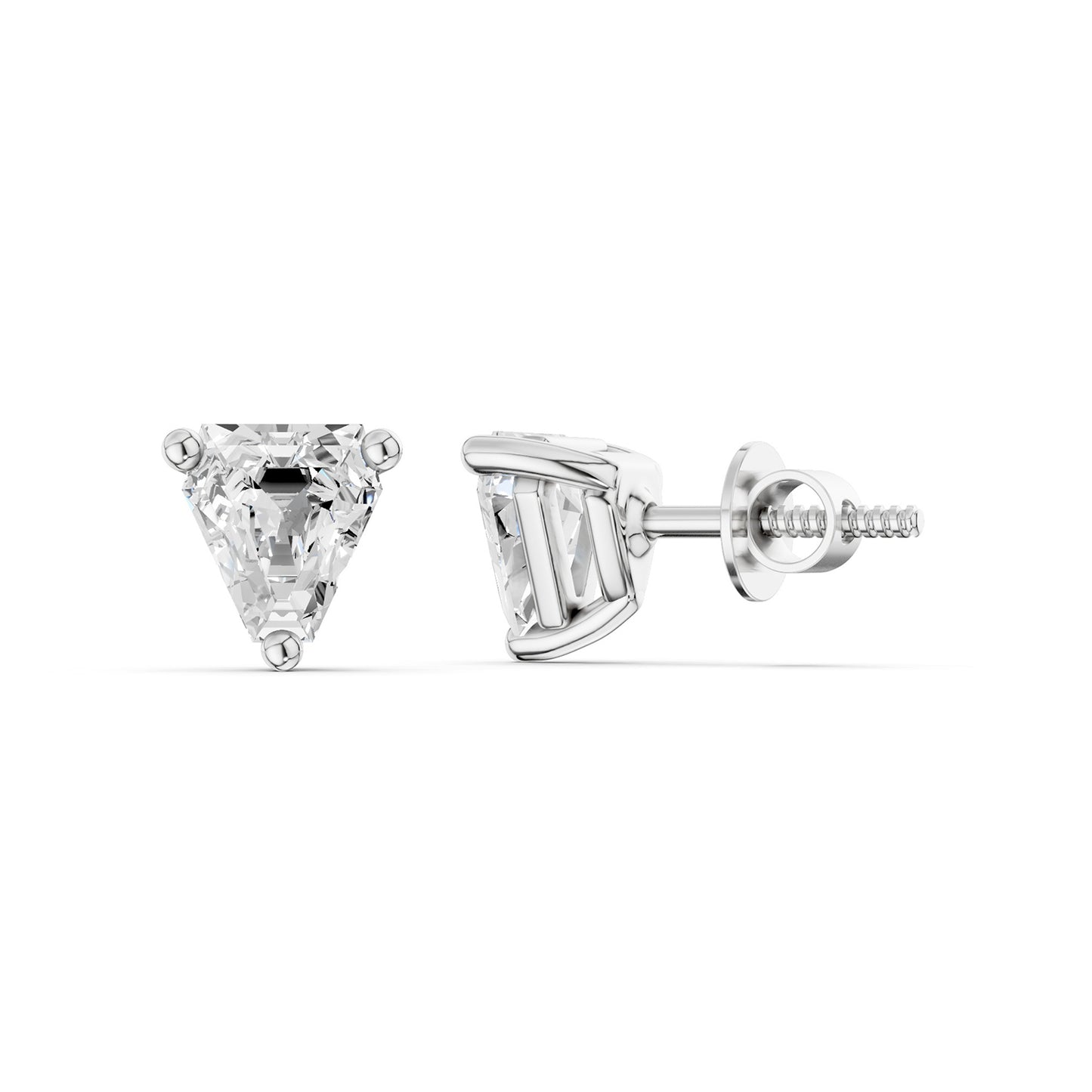 Trillion-Cut Diamond Studs