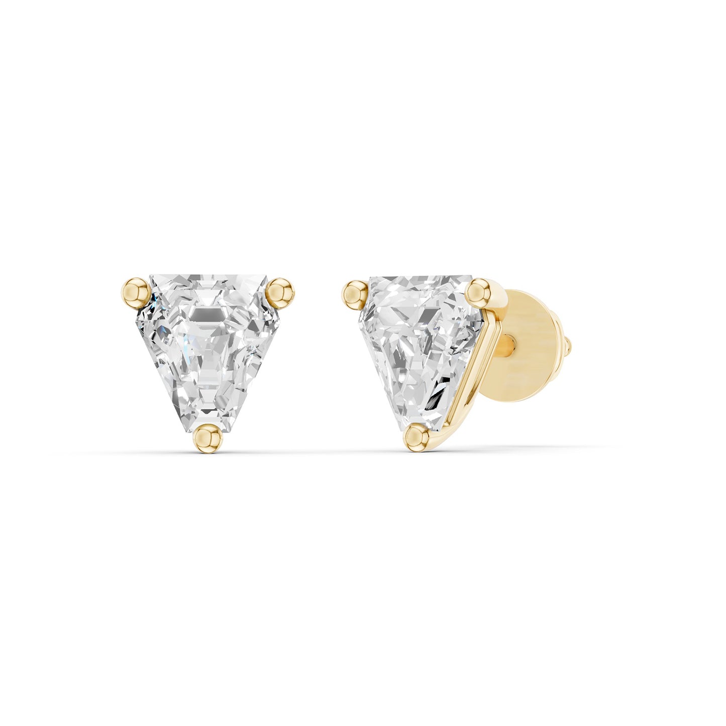 Trillion-Cut Diamond Studs