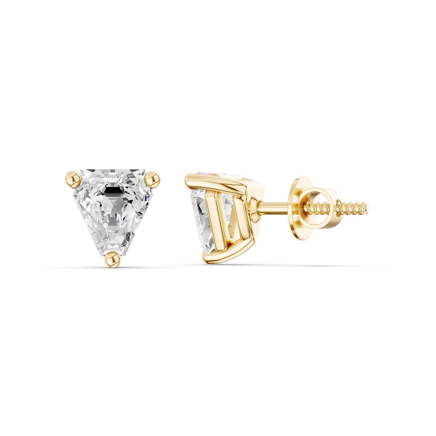 Trillion-Cut Diamond Studs