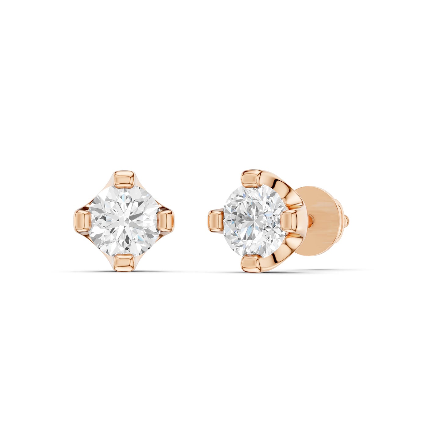 4-Prong Round Studs