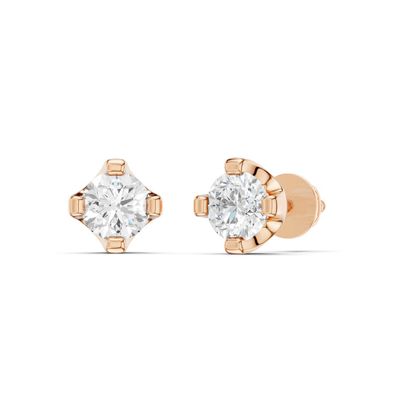 4-Prong Round Studs