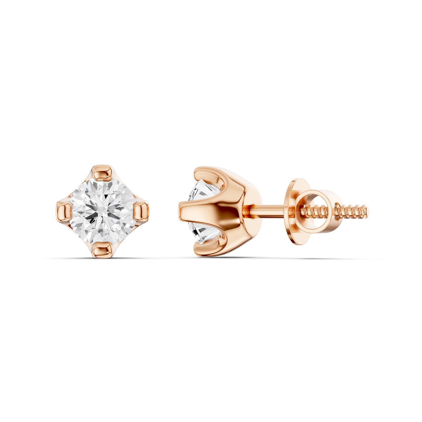4-Prong Round Studs