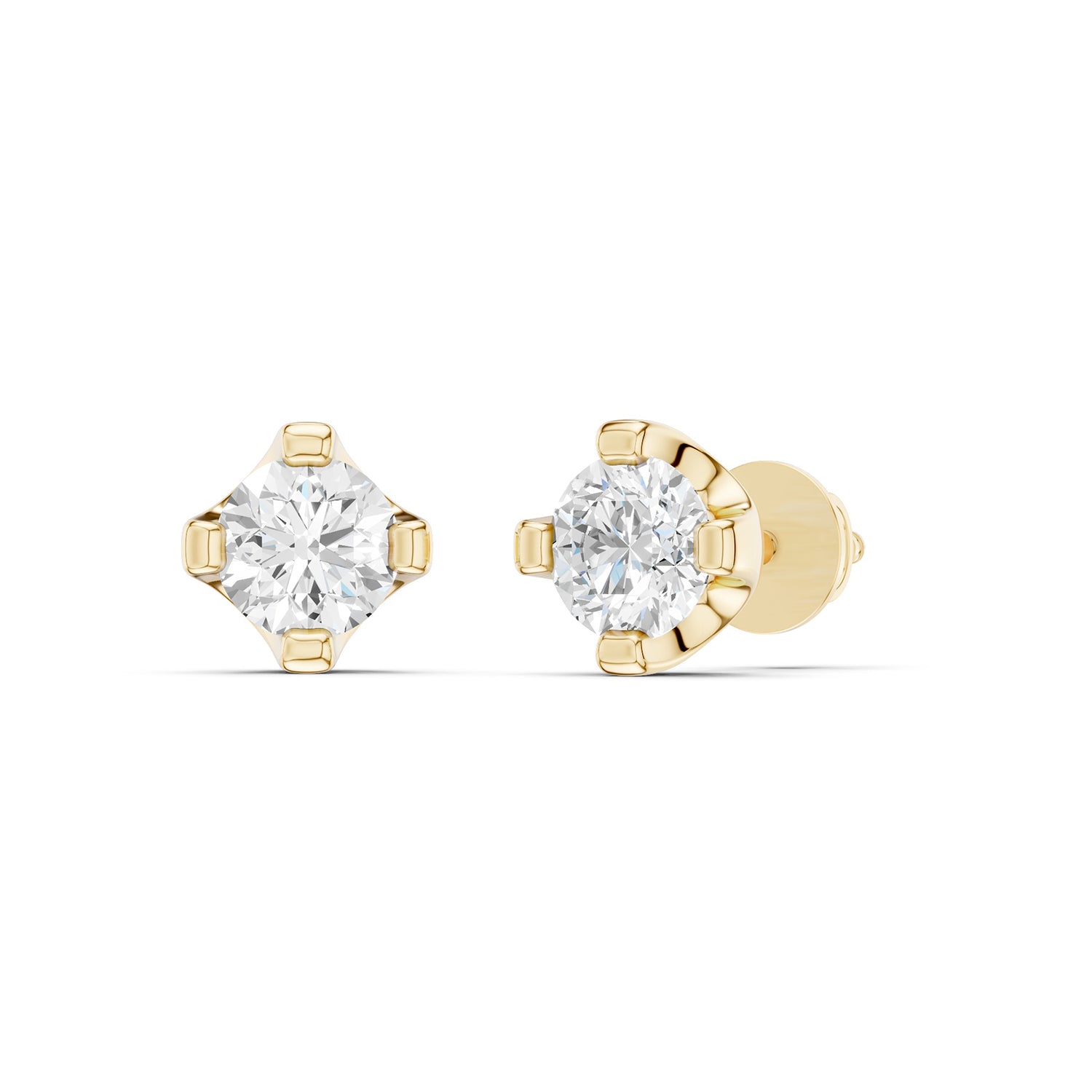 4-Prong Round Studs