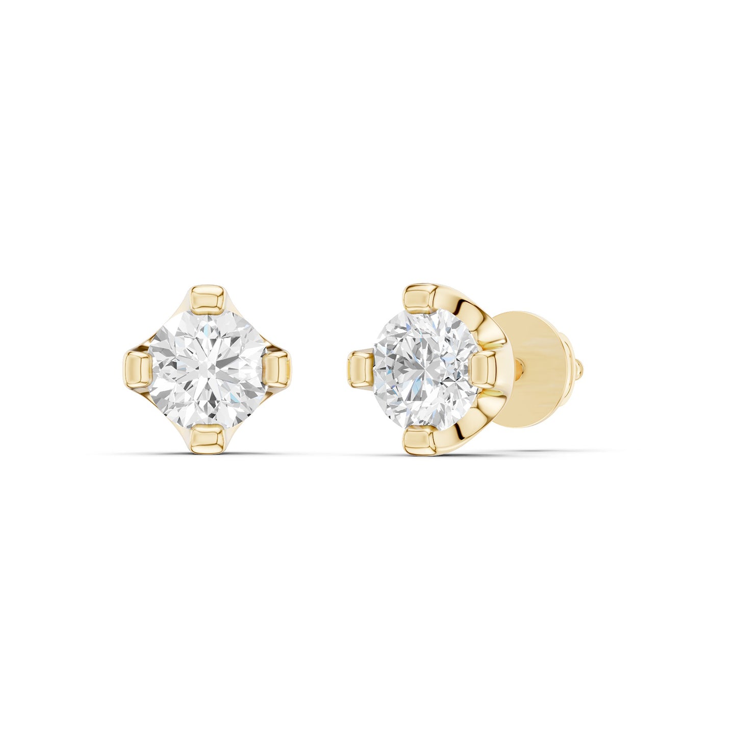 4-Prong Round Studs