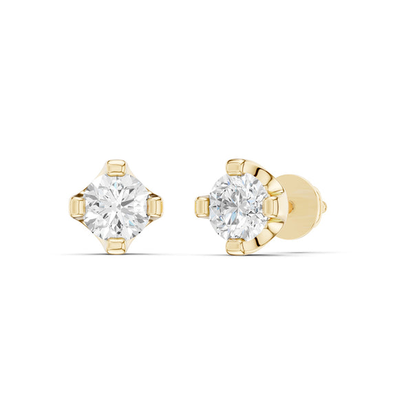 4-Prong Round Studs