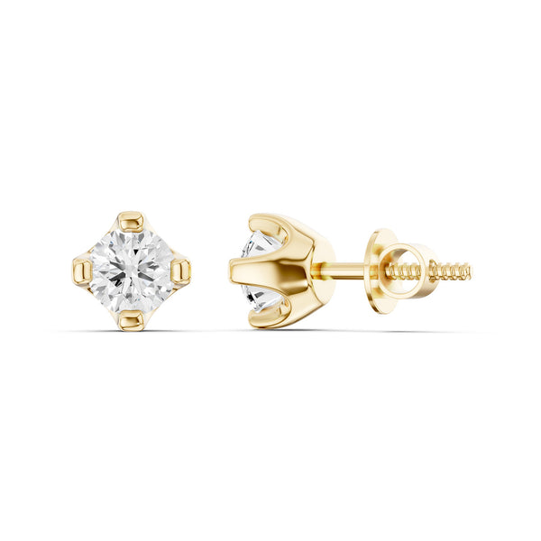 4-Prong Round Studs