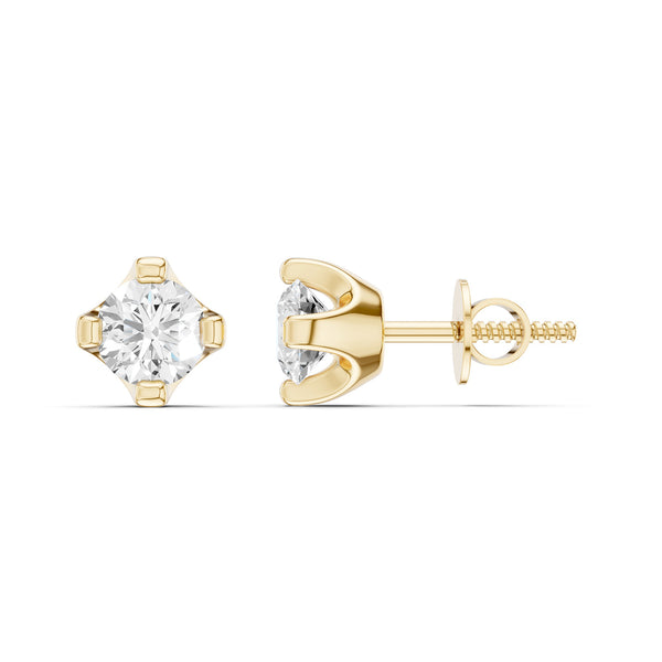 4-Prong Round Studs