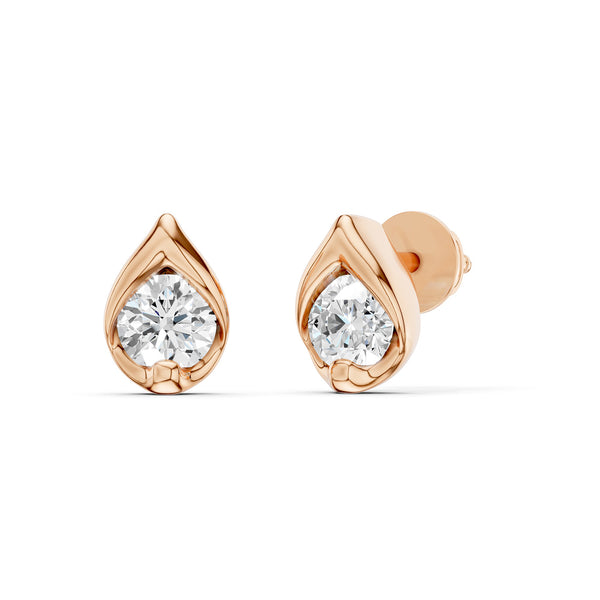 Round-Cut Dewdrop Studs