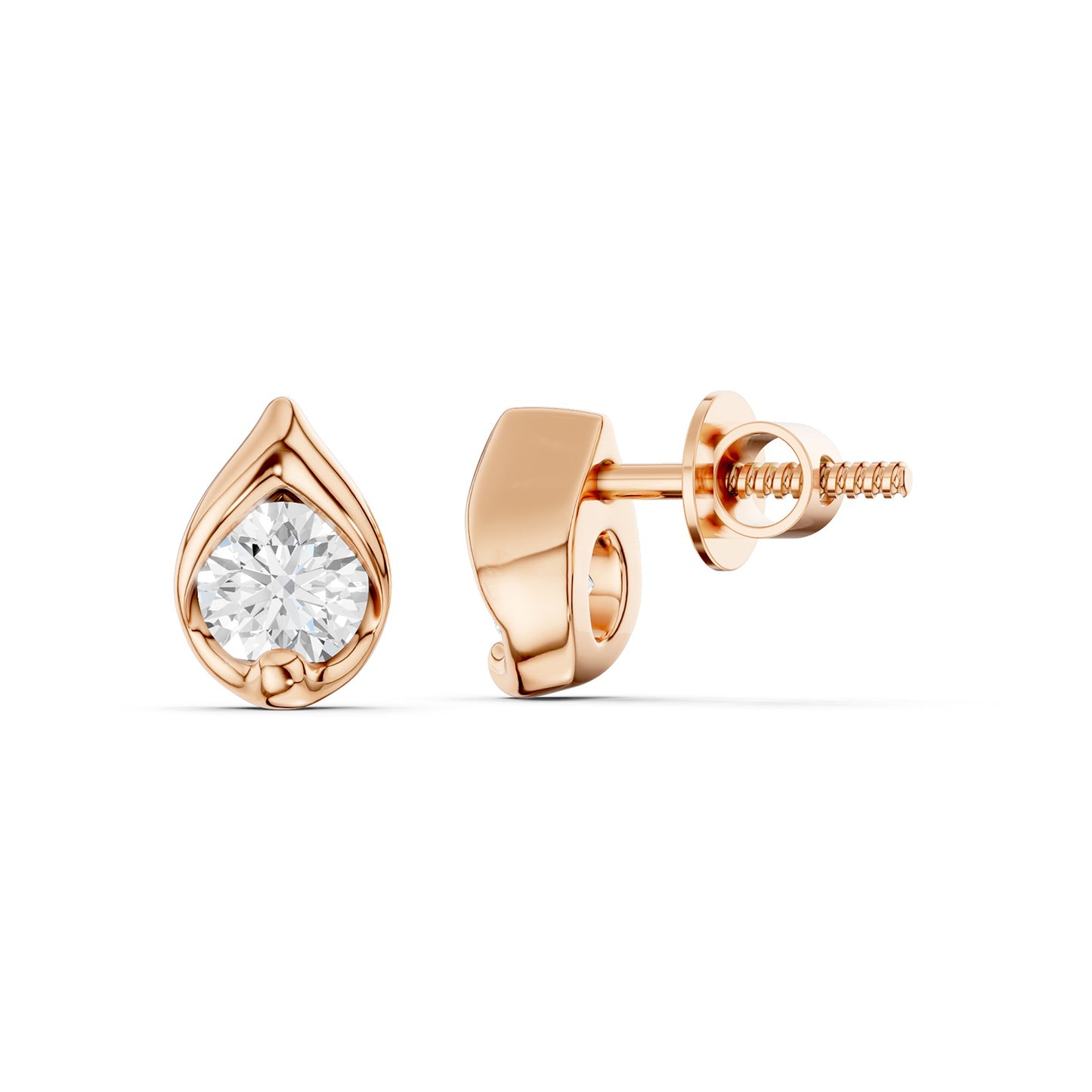 Round-Cut Dewdrop Studs