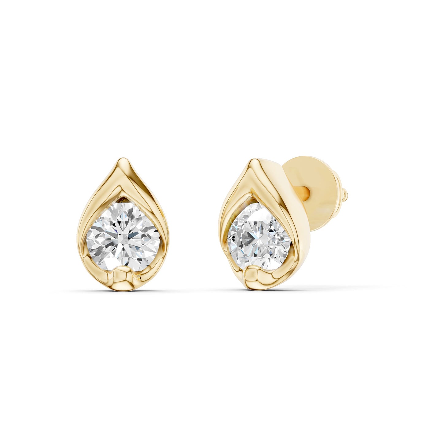 Round-Cut Dewdrop Studs
