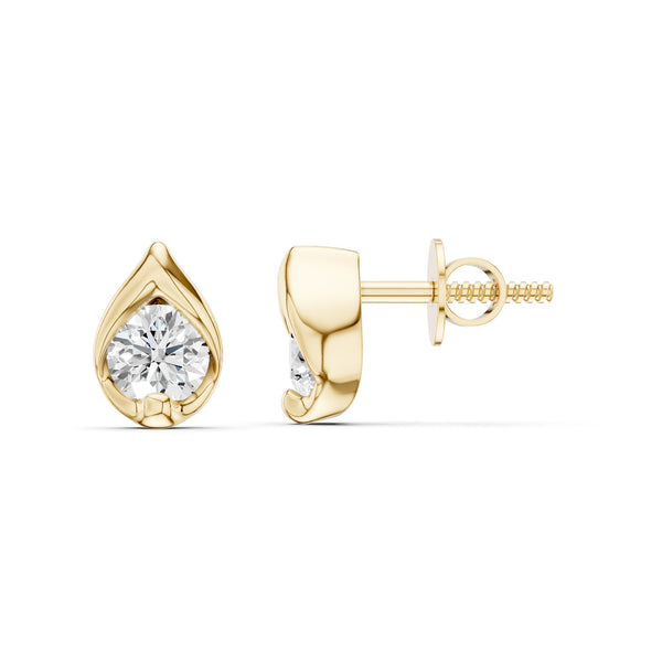 Round-Cut Dewdrop Studs