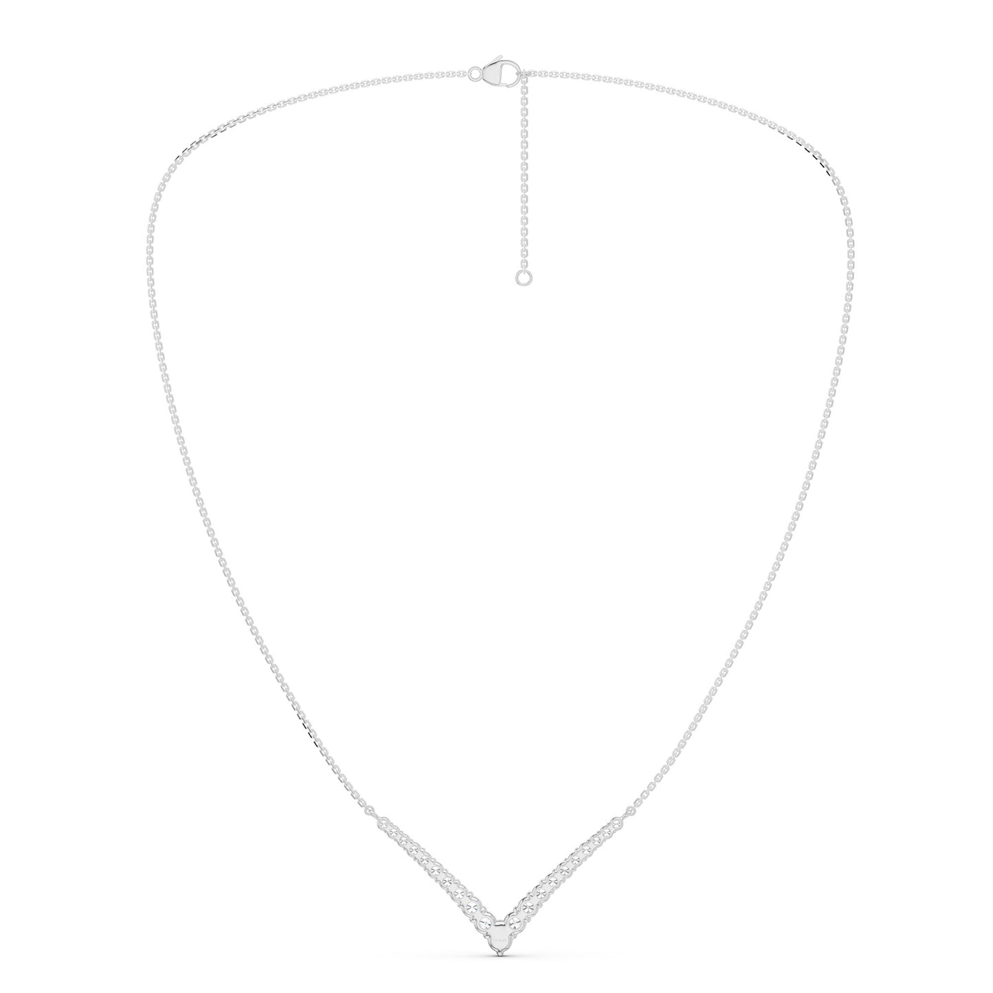 Graduated Chevron Pavé Necklace