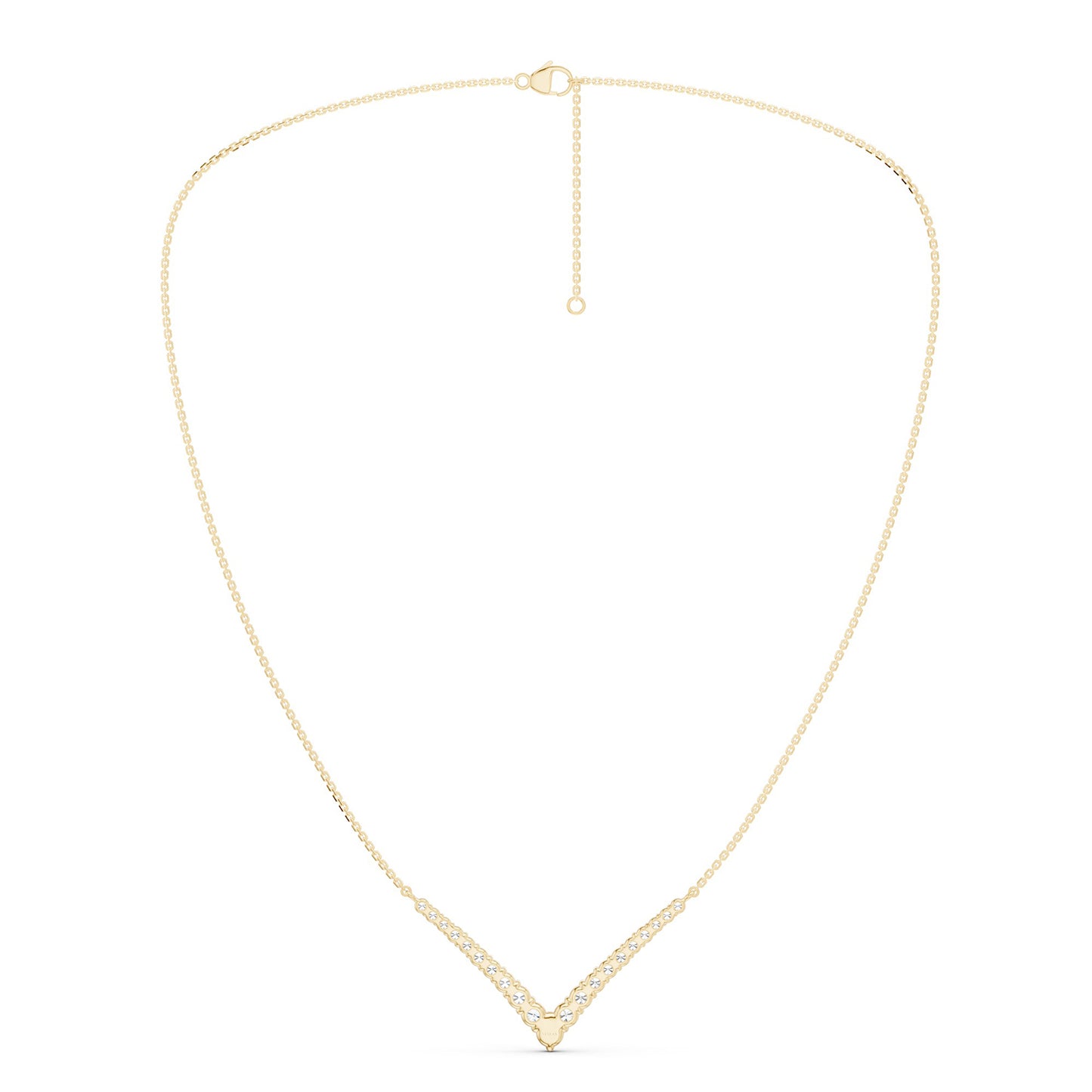 Graduated Chevron Pavé Necklace