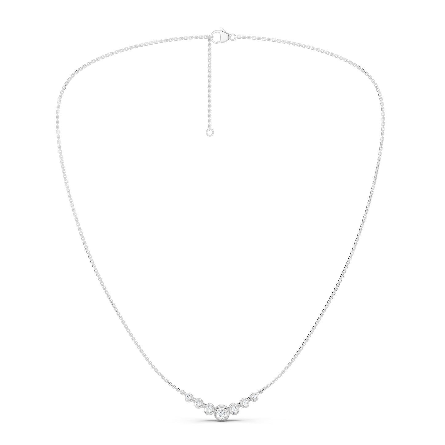 Graduated Bezel Necklace