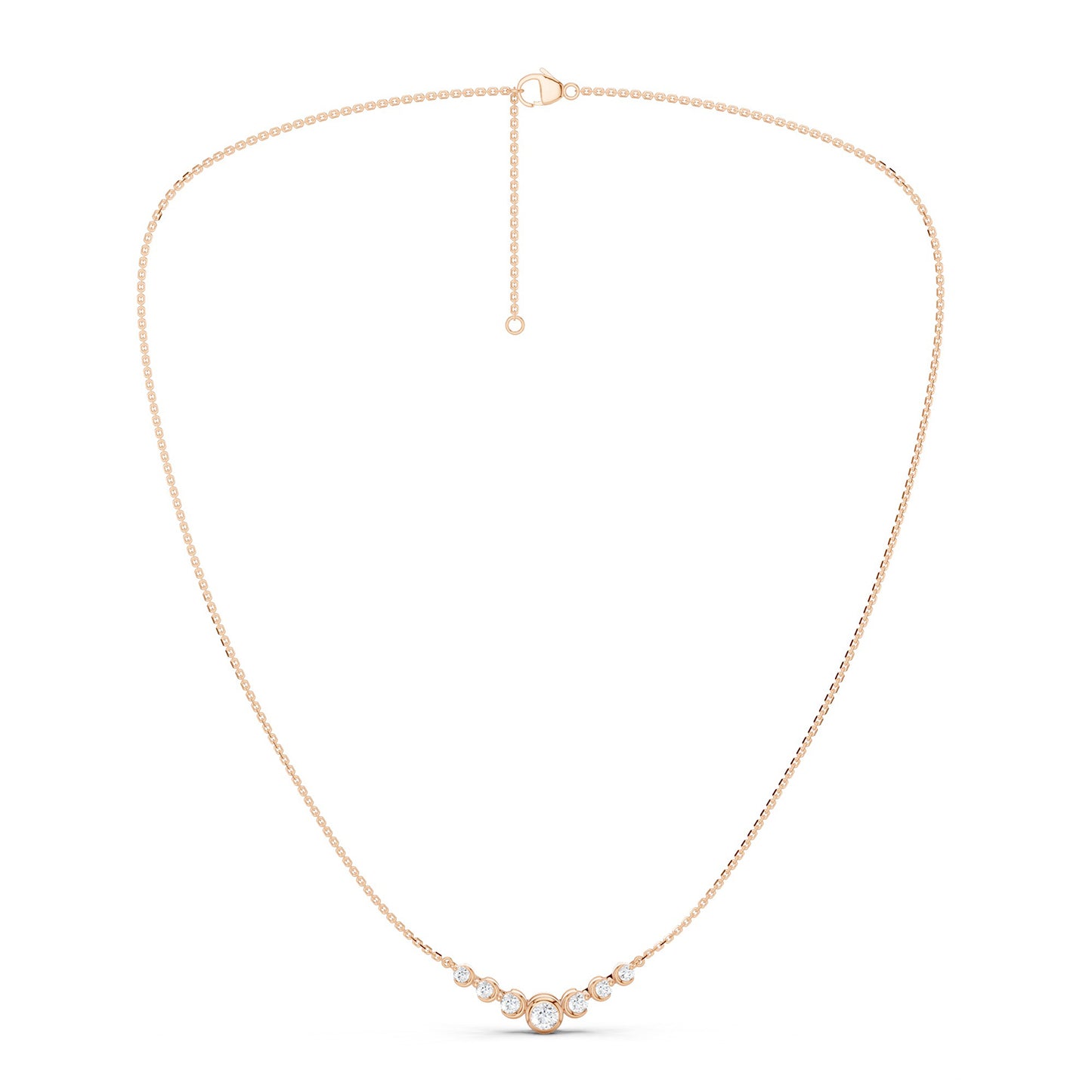Graduated Bezel Necklace