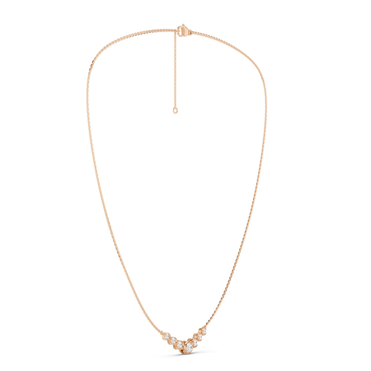 Graduated Bezel Necklace