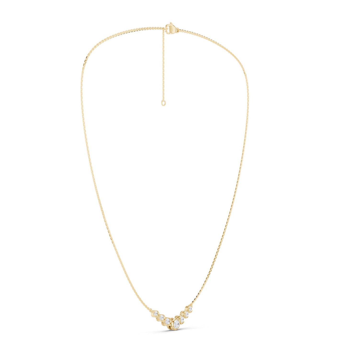 Graduated Bezel Necklace