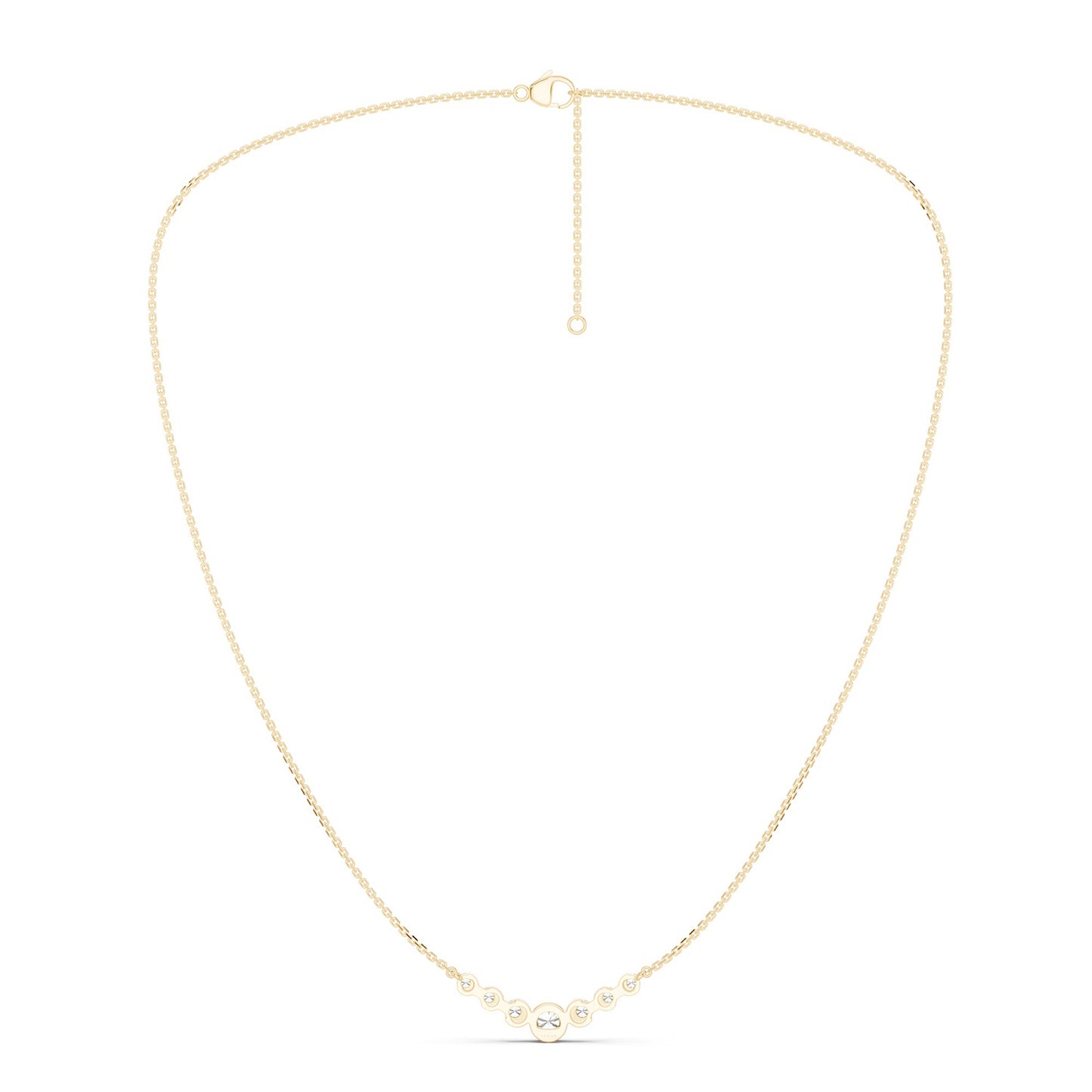 Graduated Bezel Necklace