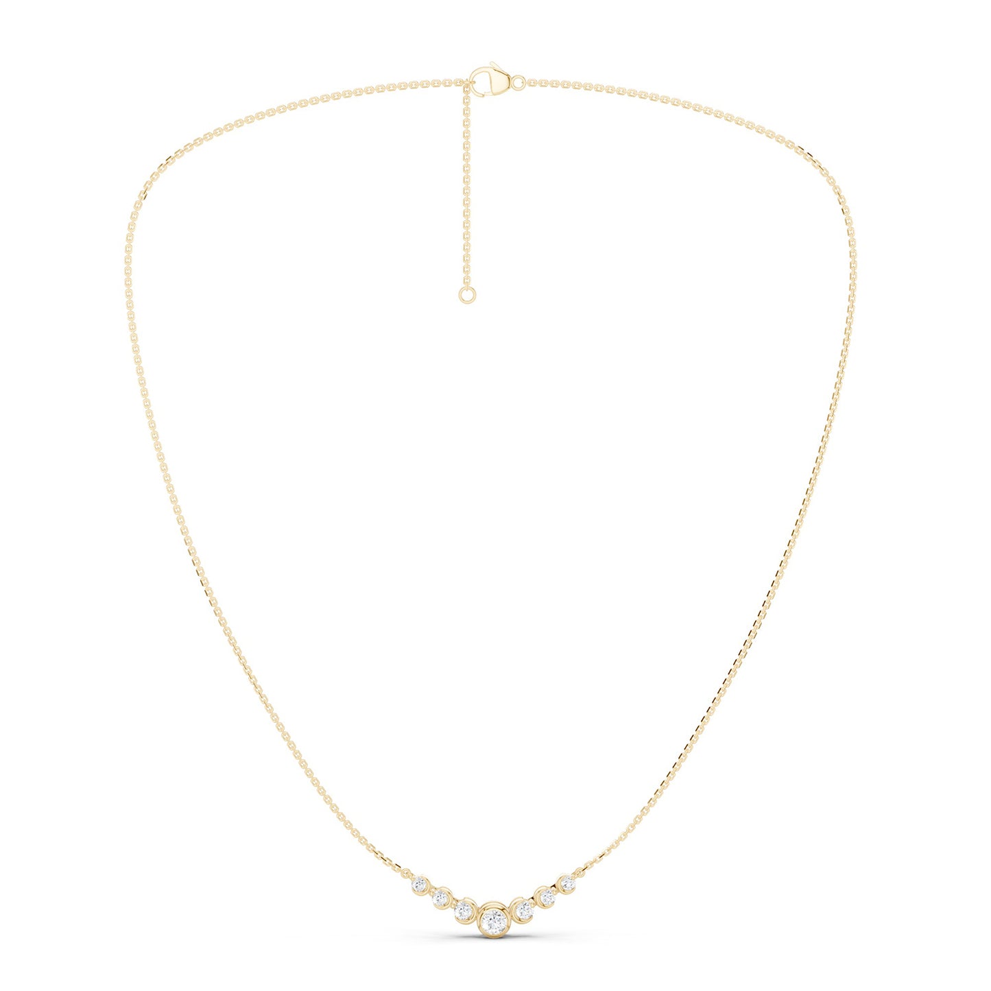 Graduated Bezel Necklace