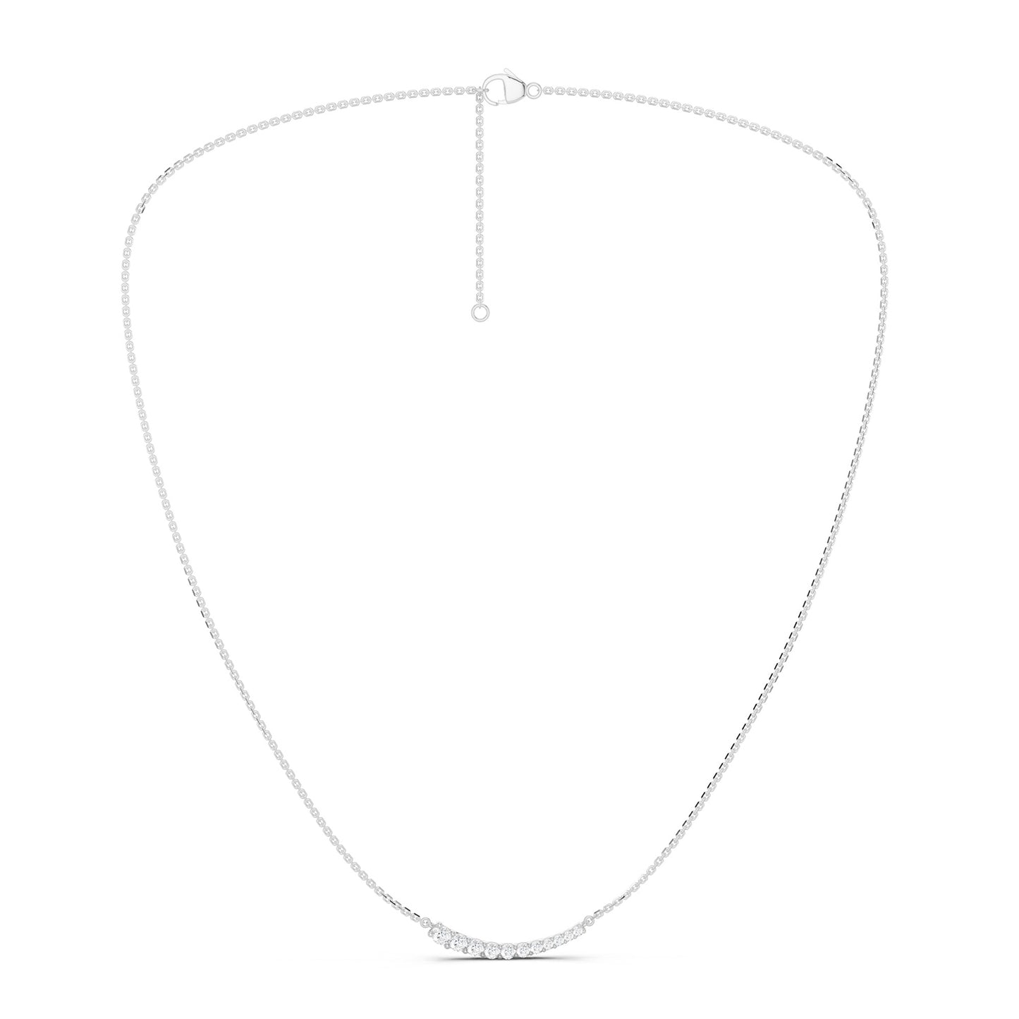 Graduated Curved Bar Necklace