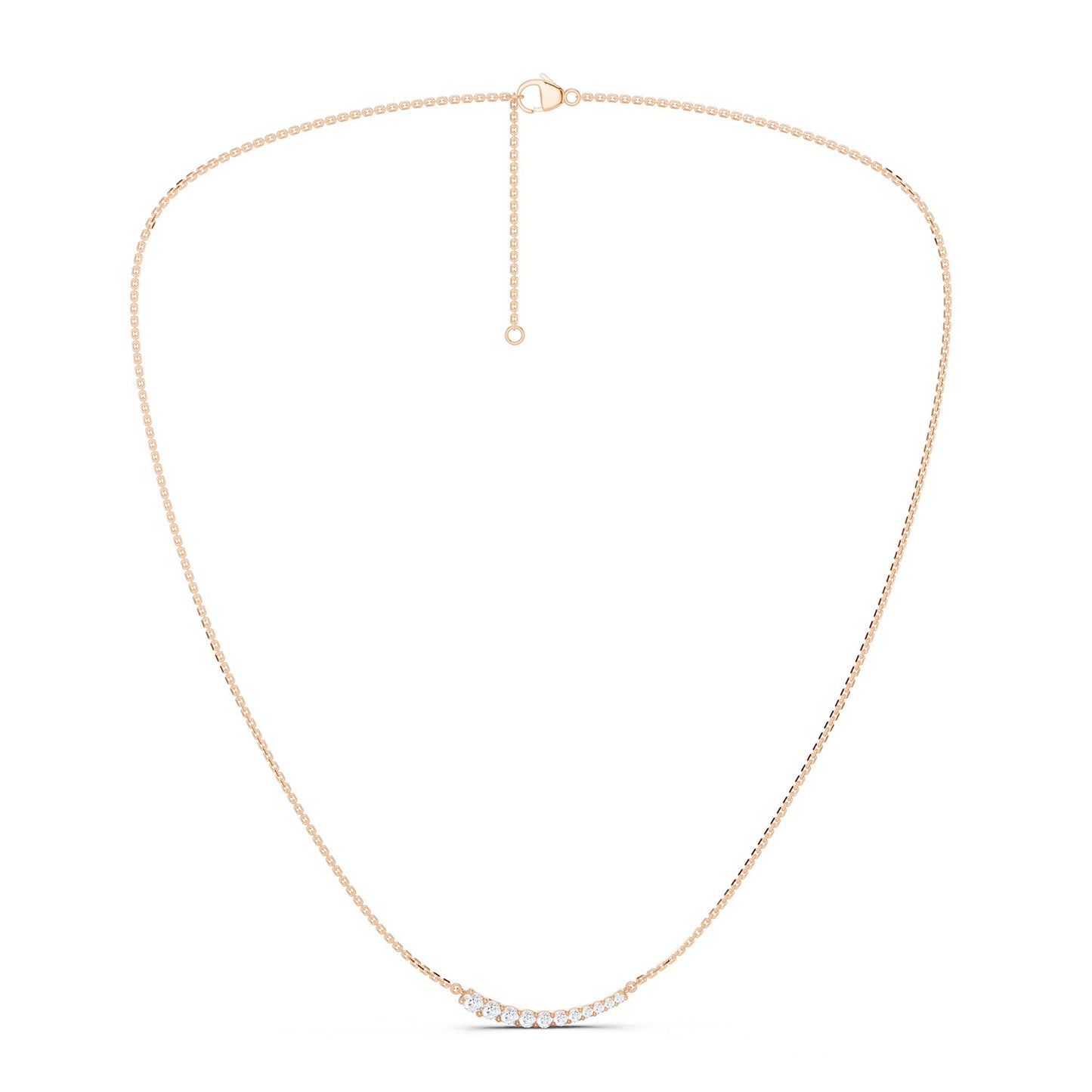 Graduated Curved Bar Necklace