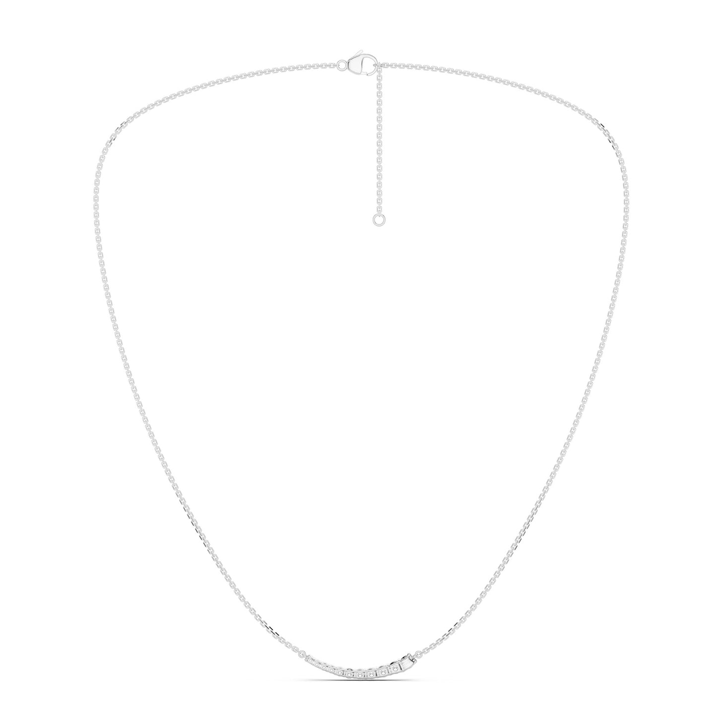 Graduated Curved Bar Necklace