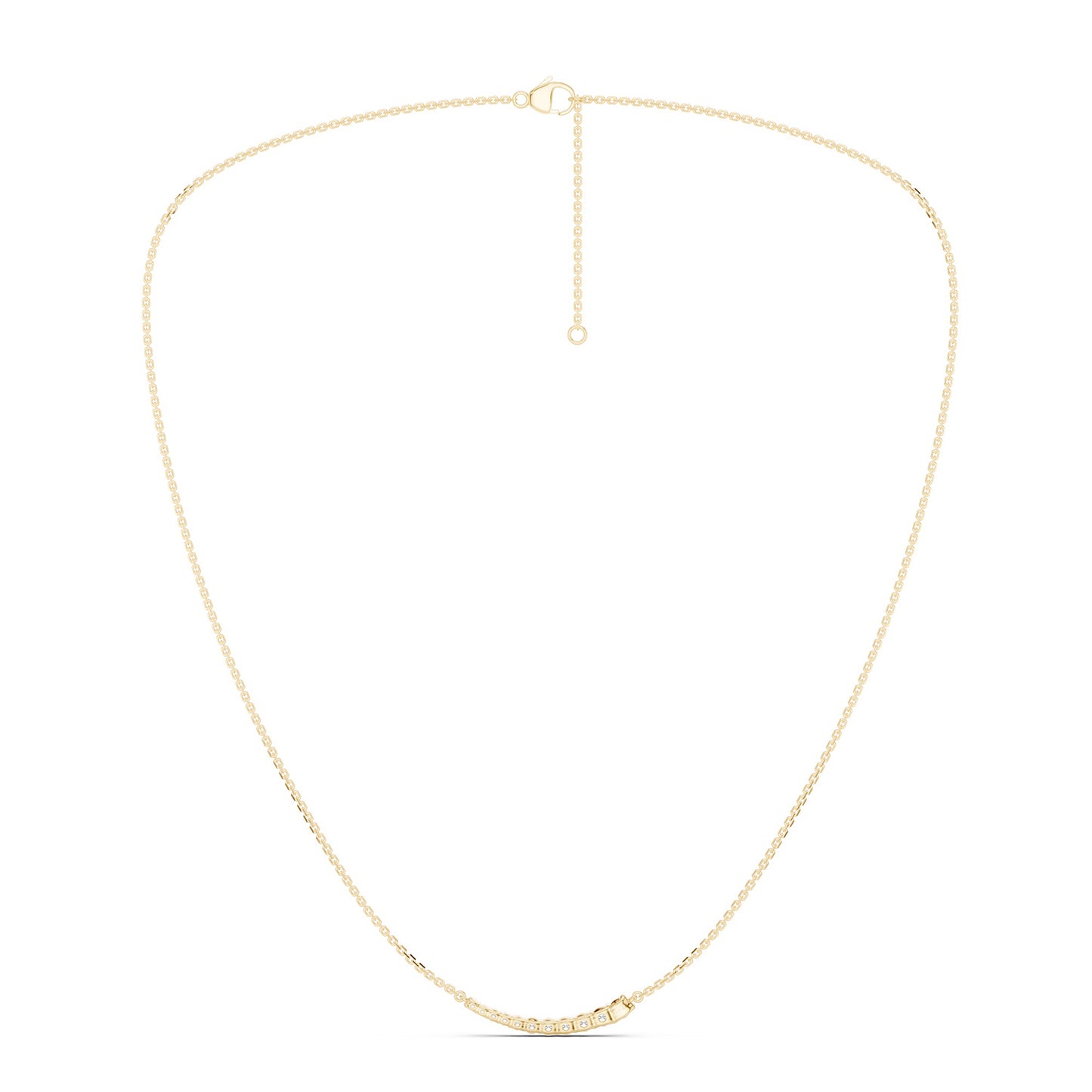 Graduated Curved Bar Necklace