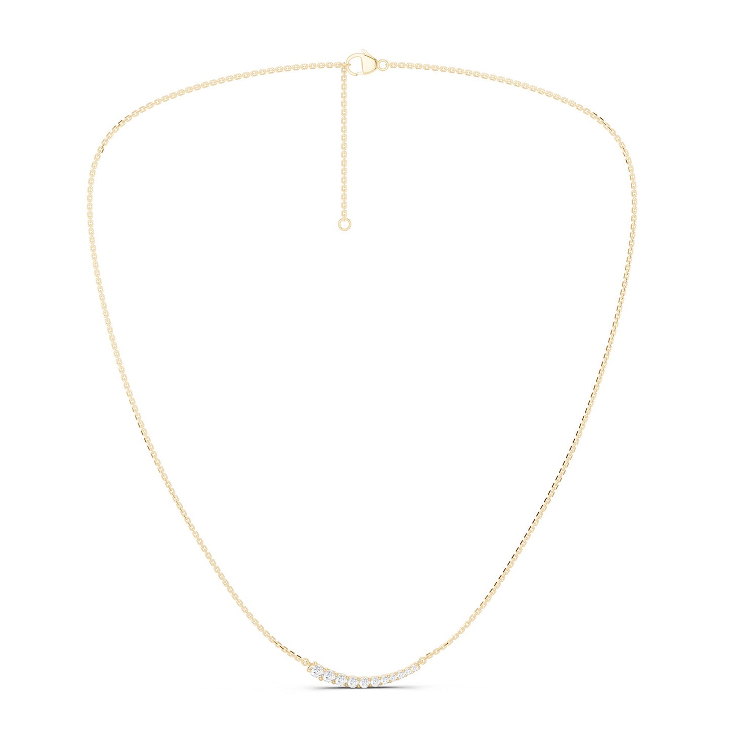 Graduated Curved Bar Necklace