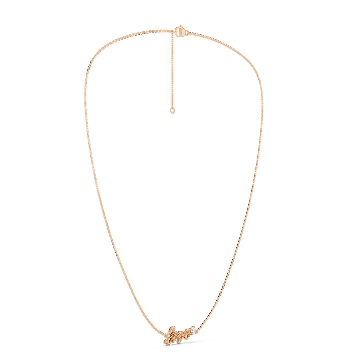 Love Script Pendant Necklace