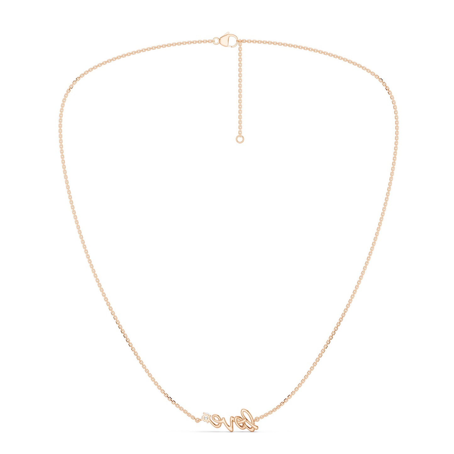 Love Script Pendant Necklace