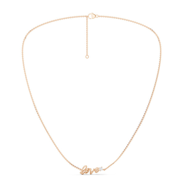 Love Script Pendant Necklace