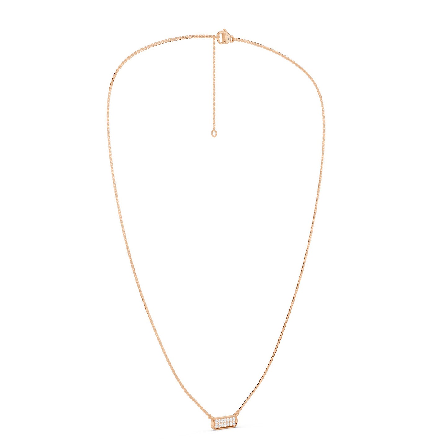 Curved Bar Pendant Necklace