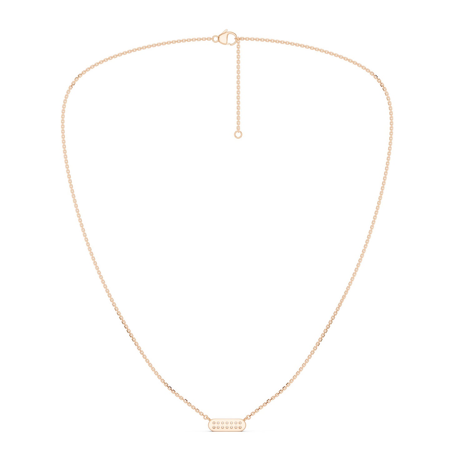 Curved Bar Pendant Necklace