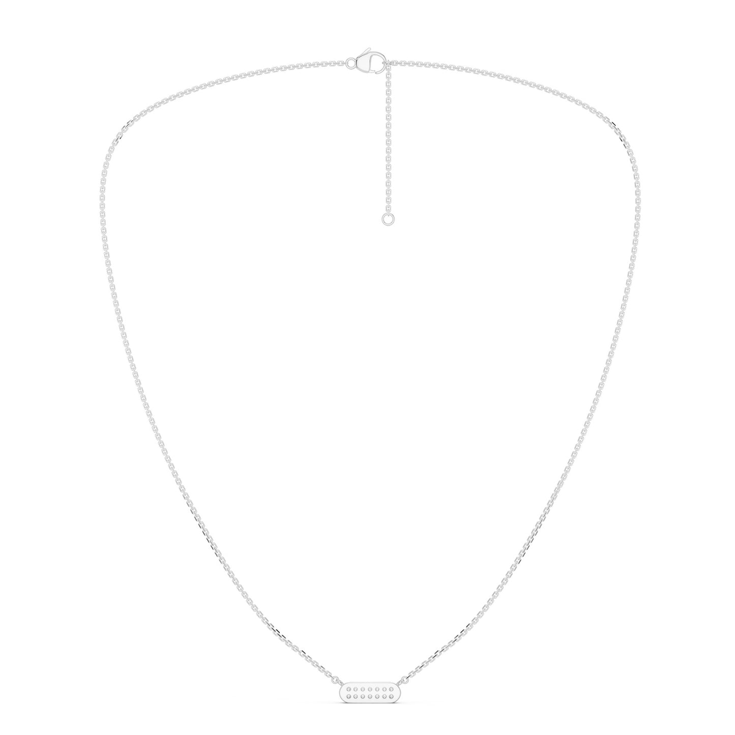 Curved Bar Pendant Necklace