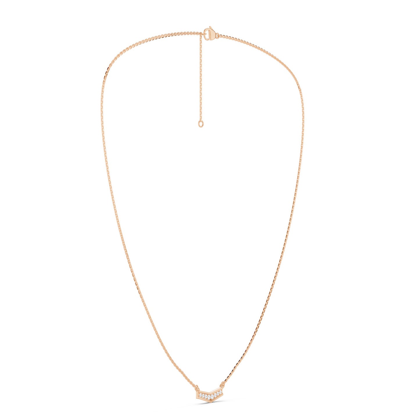 Chevron Bar Pendant Necklace